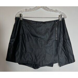 Sweaty Rocks Pleather Fake Leather Skort‎ Black size XL NWT